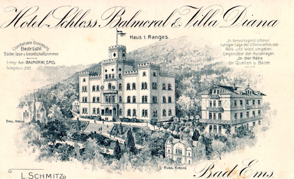 Historische Werbung Schloss Balmoral